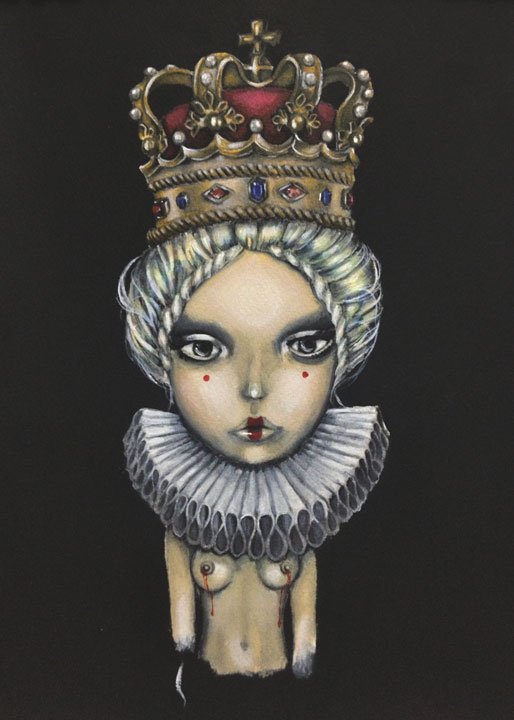 The Ruler, 8.5x11.5inches acrylic on paper.