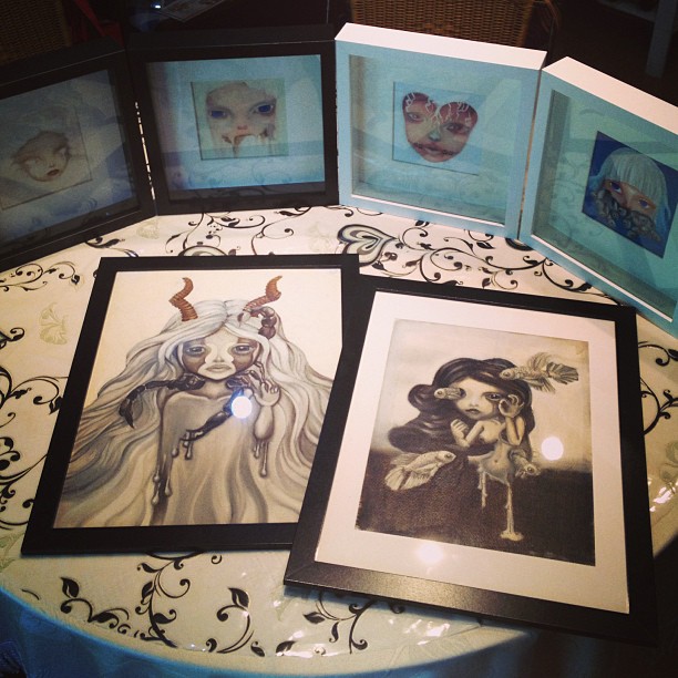 Nataliette's framed paintings for MODA