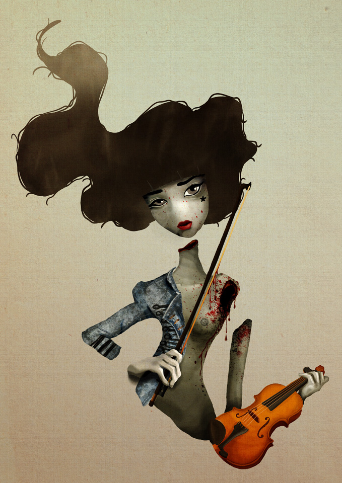The Failed Violinist, coloured
