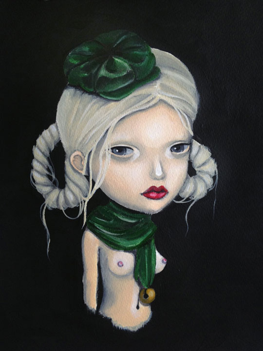 The Orphan, acrylic on paper