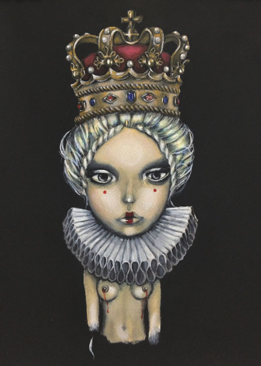 The Ruler, acrylic on paper