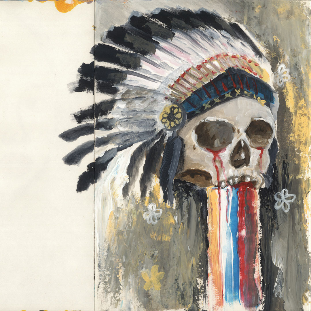Skull in a Warbonnet